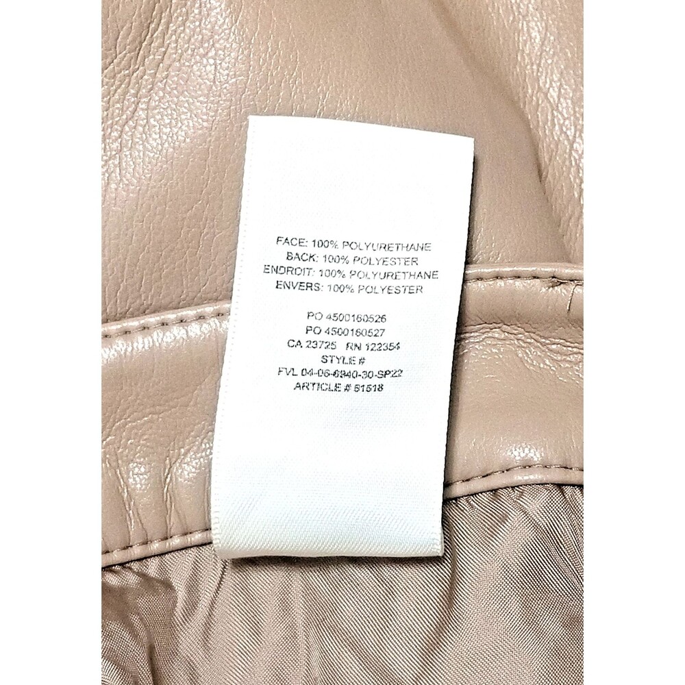 WILFRED Melina Pant High Waisted Tan Vegan Leather Pants Sz 2 Aritzia - Picture 10 of 10